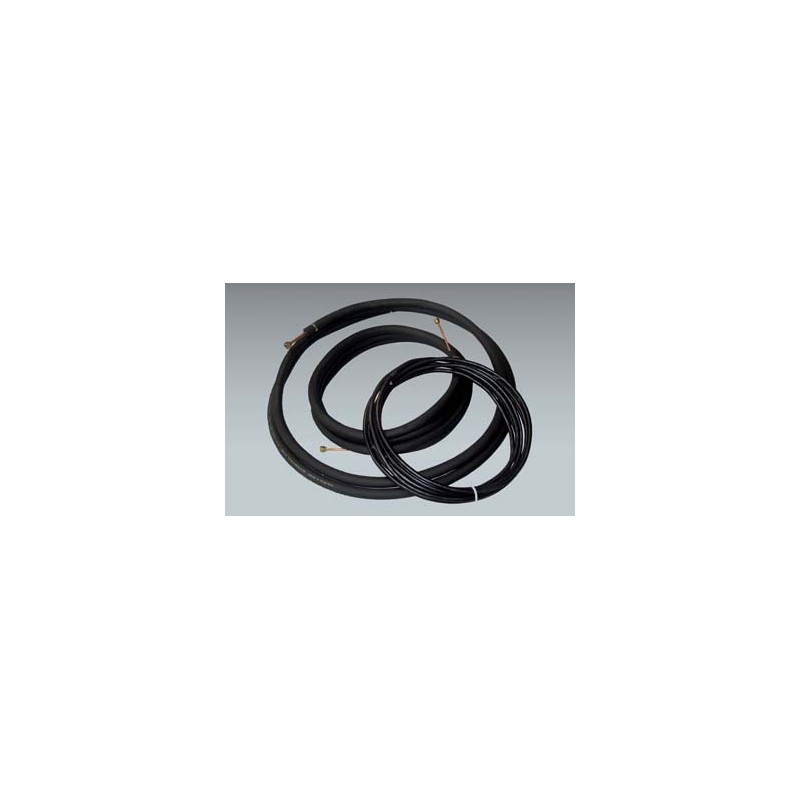 35 ft. of Mueller 1/4" x 1/2" mini split lineset with 1/2" insulation and 35 ft. of 14/4 communication cable
