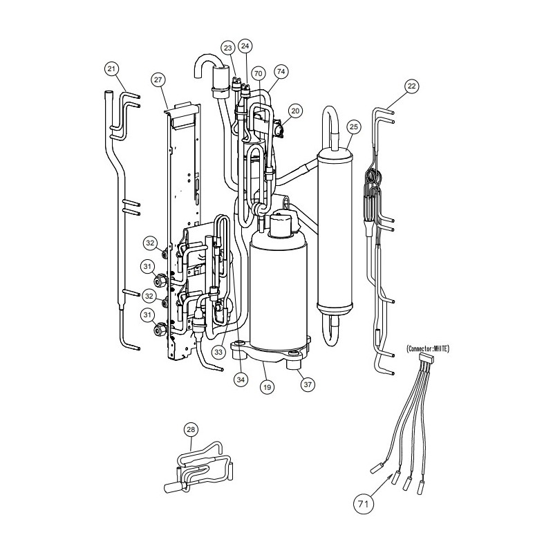 FUJITSU K9900057084 aka 9900057084 Coil (Expansion Valve)(ARed)
