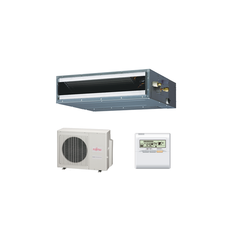 FUJITSU 18RLFCD 18,000 BTU 19.7 SEER Heat Pump & Air Conditioner Ducted Mini Split ARU18RLF / AOU18RLFC