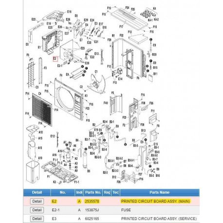 DAIKIN 2535578 PRINTED CIRCUIT BOARD ASSY.