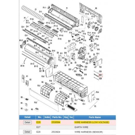 DAIKIN 2530594 WIRE HARNESS