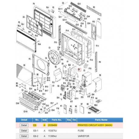 DAIKIN 2039408 PRINTED CIRCUIT ASSY. (MAIN)