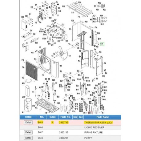 DAIKIN 2433745 THERMISTOR ASSY. (LIQ)