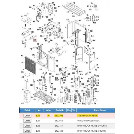 DAIKIN 2433396 THERMISTOR ASSY.